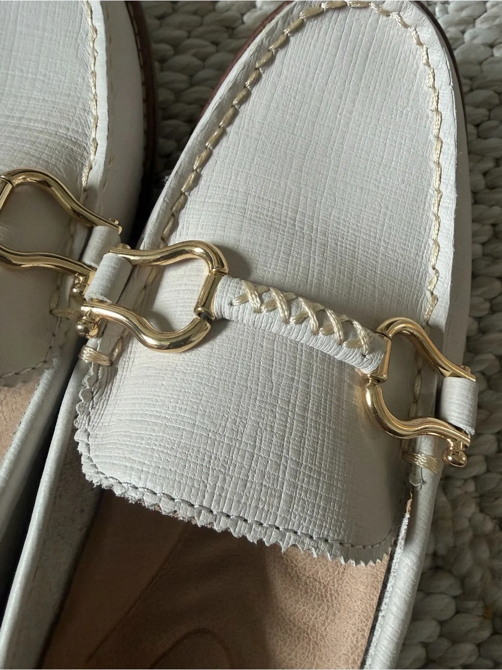 Sperry Women's Seaport Penny Plushwave Leather Loafers 8 Gold Hardware